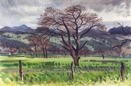 Milford Zorens, Orchard under gray Skies, 1941