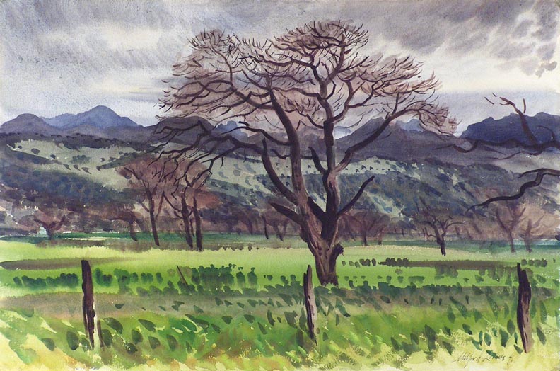 Milford Zorens, Orchard under gray Skies, 1941