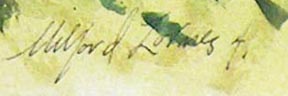Milford Zorens, Orchard under gray Skies, 1941 / signature and date