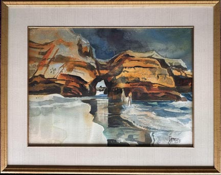 Milford Zornes, The Laguna Arch, Laguna Beach, CA, 1973